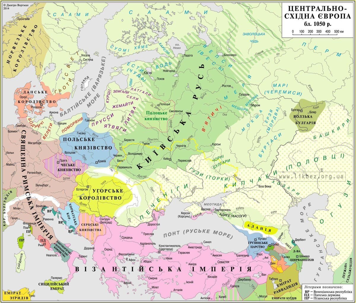 Карта киевской руси подробная