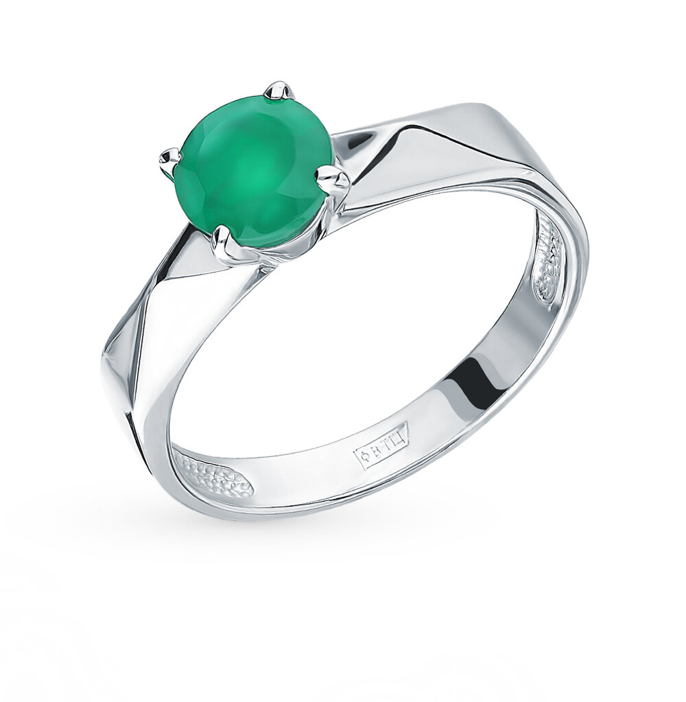 Серебряное кольцо с агатом, арт. 87416