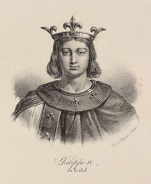 Филипп IV Красивый. https://commons.wikimedia.org/wiki/File:Delpech_-_Philip_IV_of_France.jpg