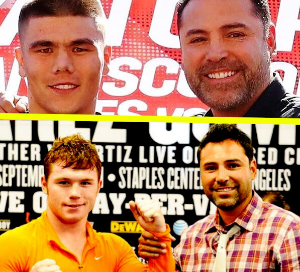 1 Меликузиев и Де Ла Хойяю. 2 Сауль Альварес и  Де Ла Хойяю.