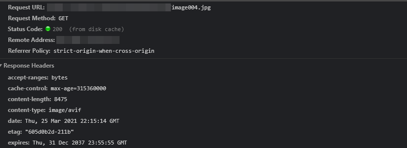 Файл с расширением avif существует, отдаем его
