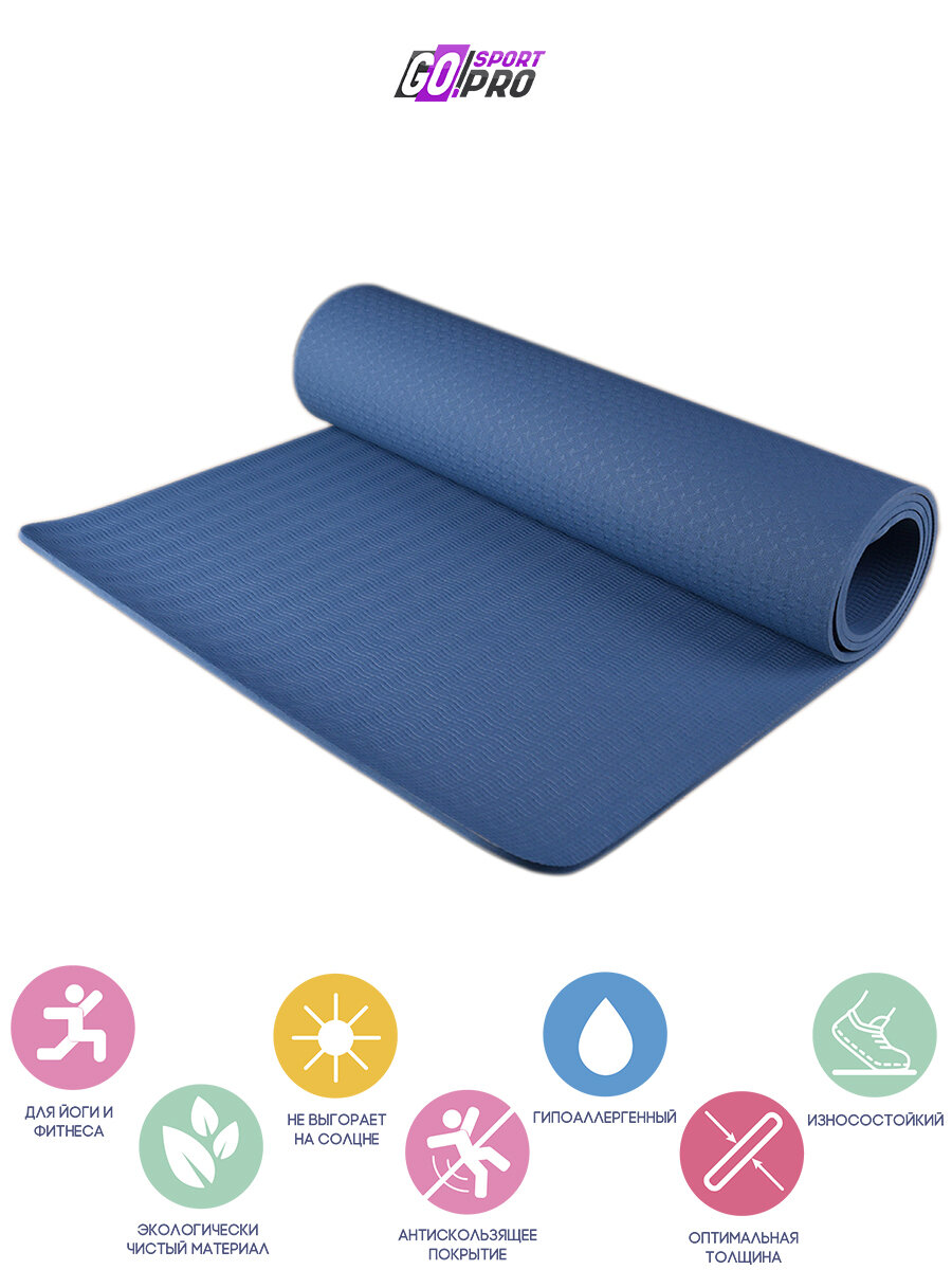 Коврики для йоги и фитнеса Go!SportPro