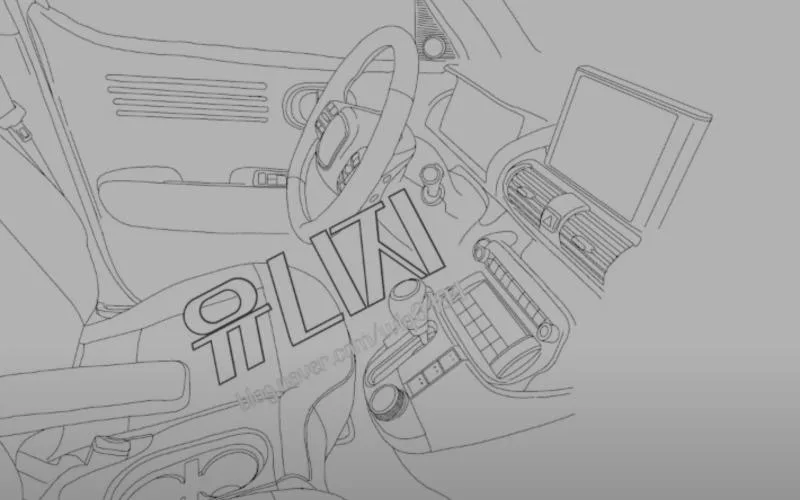 Источник - https://thekoreancarblog.com/2021/08/12/interior-diagram-of-hyundai-casper-leaked/