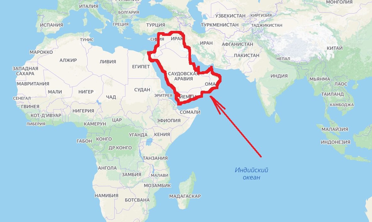 Полуостровные страны индия. Аравийский полуостров на карте. Аравийское море на контурной карте.