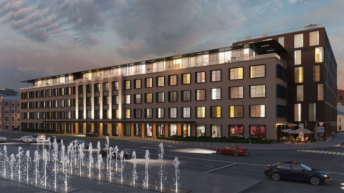 Фасад апарт-комплекса Roza Rossa