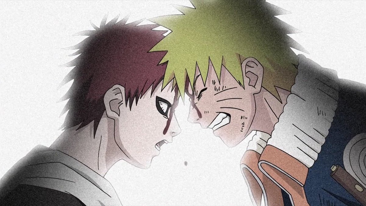 Конец боя Наруто  против Гаары