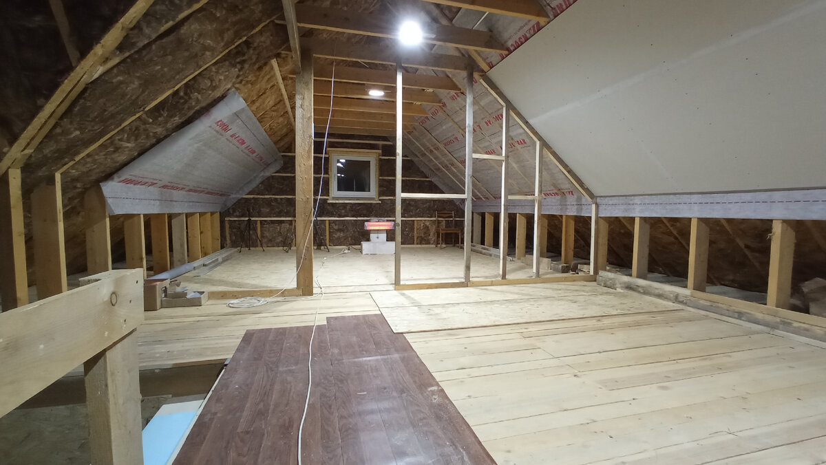 Перегородки на 2 этаже.