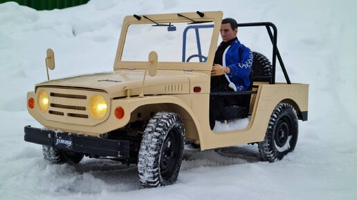 Новый SUZUKI JIMNY 1/6 4х4 от FMS ... Тест внедорожника на зимнем бездорожье!