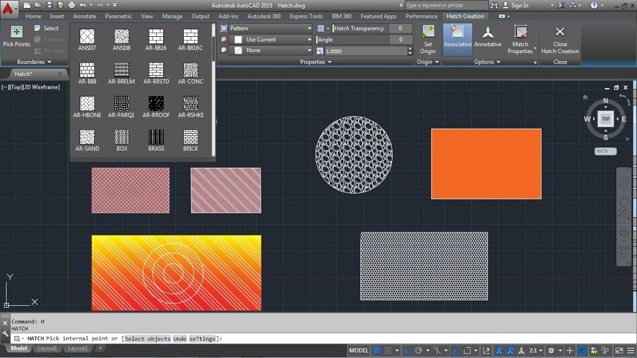 Заливка цветом в автокаде. Градиент в autoCAD