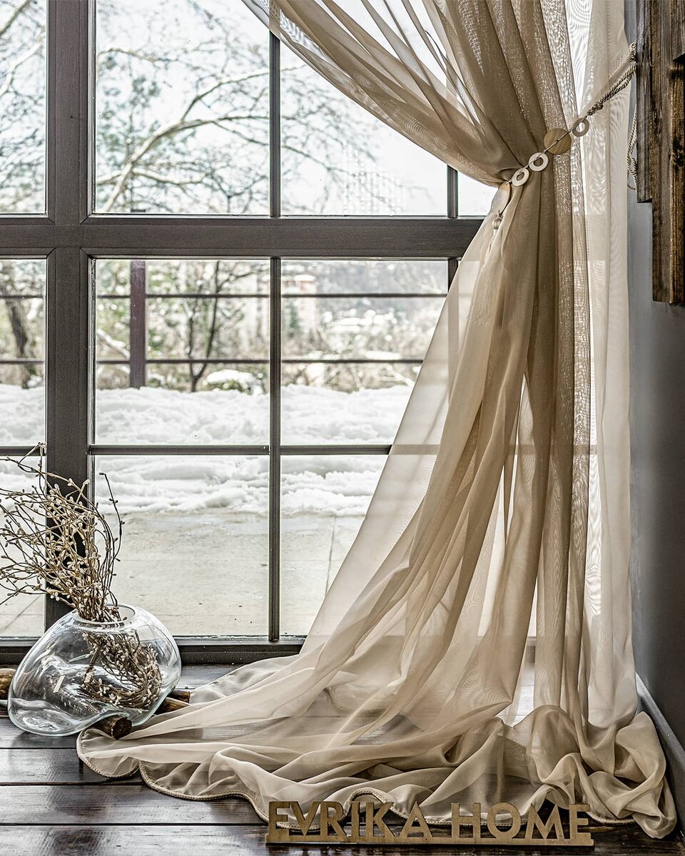 ТЮЛЬ ВУАЛЬ БЕЖЕВЫЙ