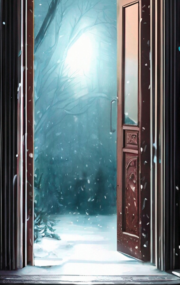 Чарльз лежал в холле и смотрел в распахнутые входные двери на удаляющиеся фигуры беглецов в морозных клубах непогоды... 