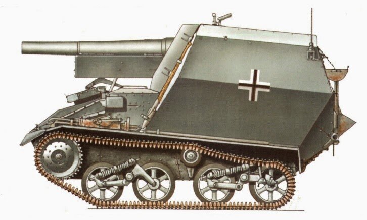 10,5cm leFH16 auf Geschutzwagen auf Fahrgestell Mk.VI(e)