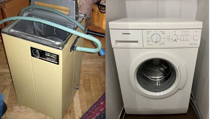 Слева - очень похожа на нашу старую. А справа - та модель, которую купил папа.