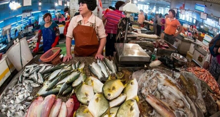 Рыбный рынок в Азии (иллюстрация из открытых источников)