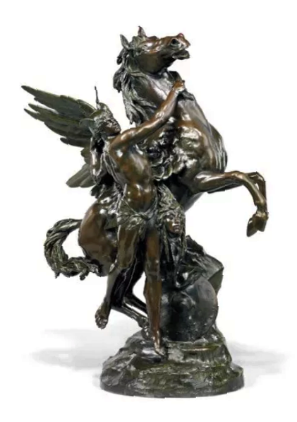 В 1888 году французский скульптор Эмиль Луи Пико, знаменитый своими работами на мифологические сюжеты, создал скульптуру "Персей и Пегас". Узнаёте?