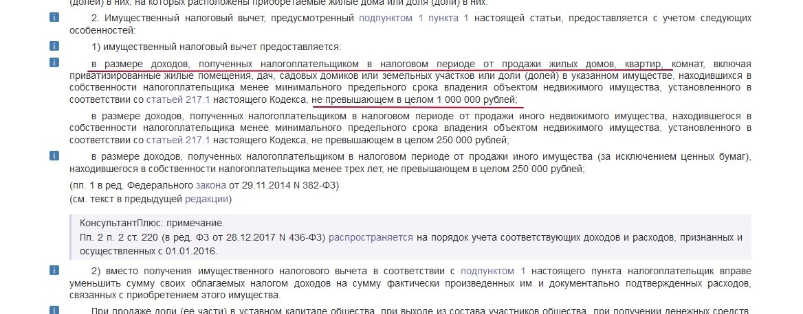 Выдержка из статьи 220 НК РФ