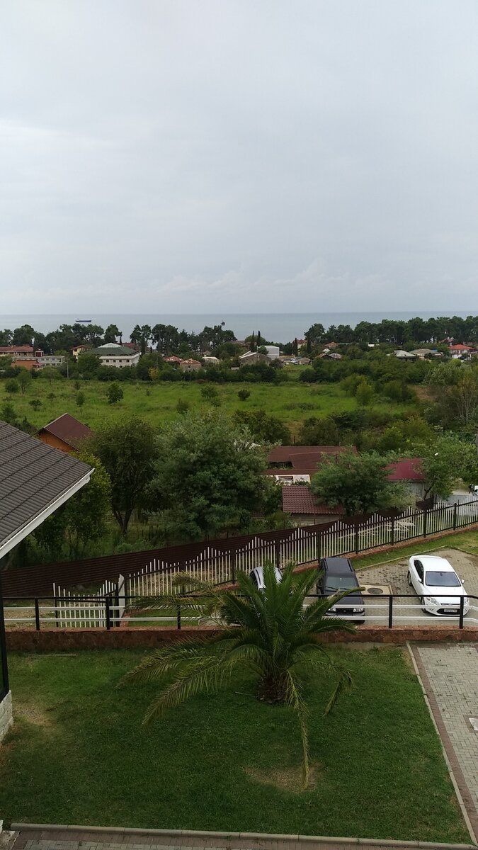 Вид из номера отель "Ласточка"  пос.Лдзаа Пицунда