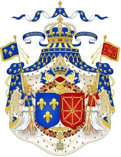 Герб Франции до 1789 года. Лилии - символ Королевской власти