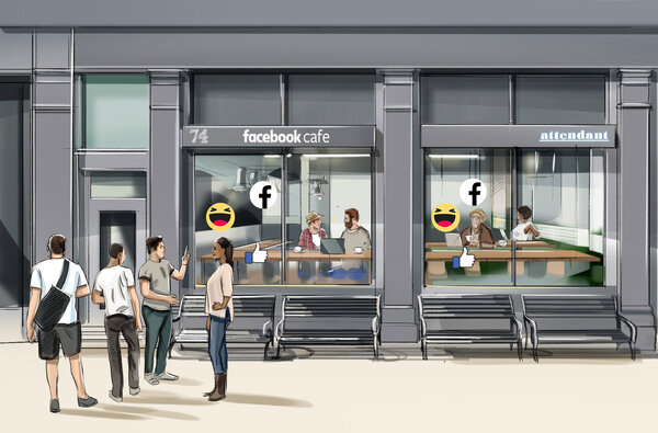 Находка для туриста: Facebook откроет кафе с бесплатным кофе