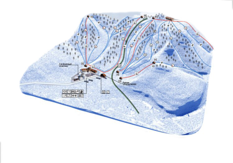 Горнолыжный курорт Казань схема трасс