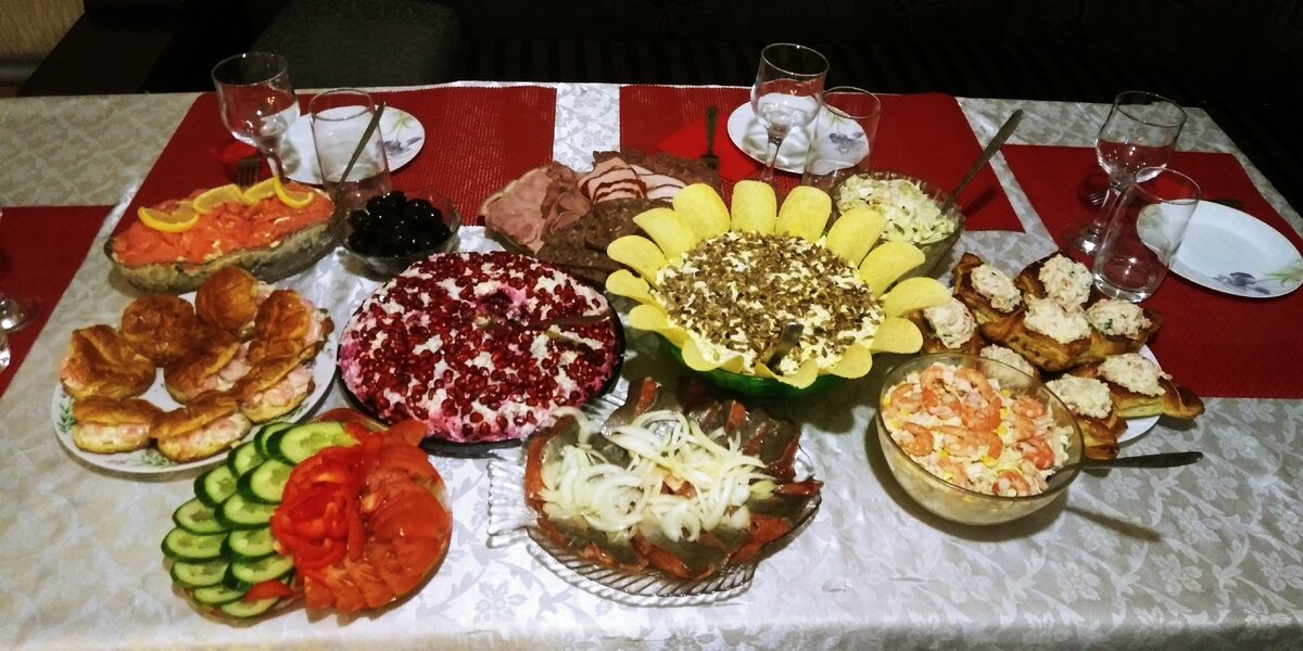 Новогодний стол моей свекрови