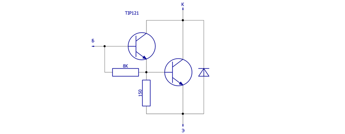 Транзистор шиклаи схема