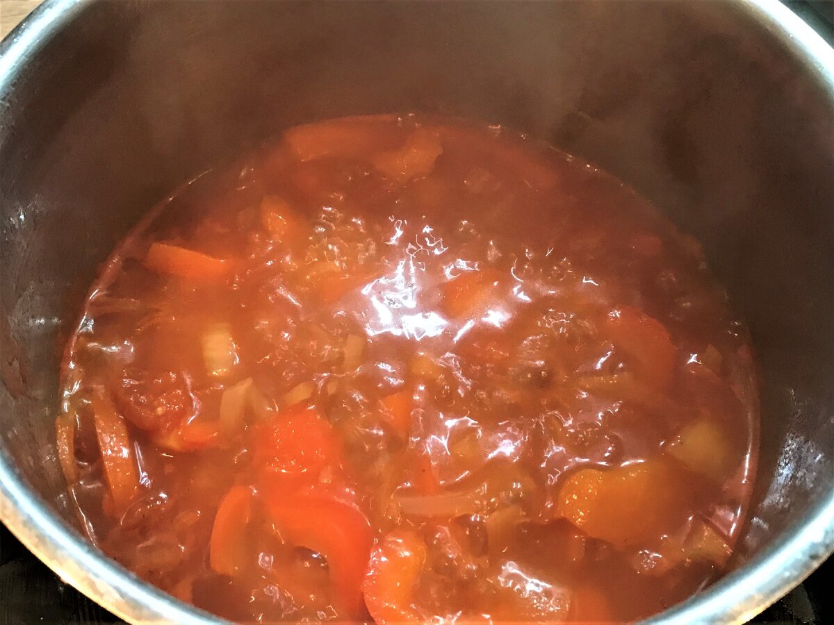 Овощи в процессе варки