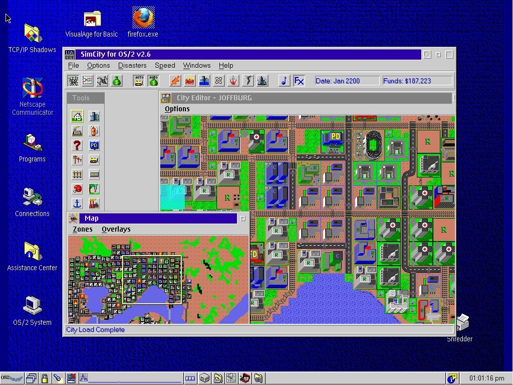Игра SimCity для OS/2