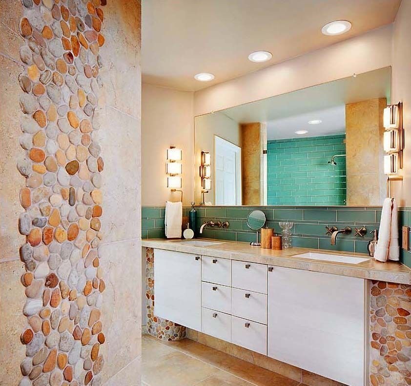 Новая отделка: мозаика из камня в Леруа Мерлен для стен и пола в ванной, на  кухне, в прихожей | Декорочка | Дзен