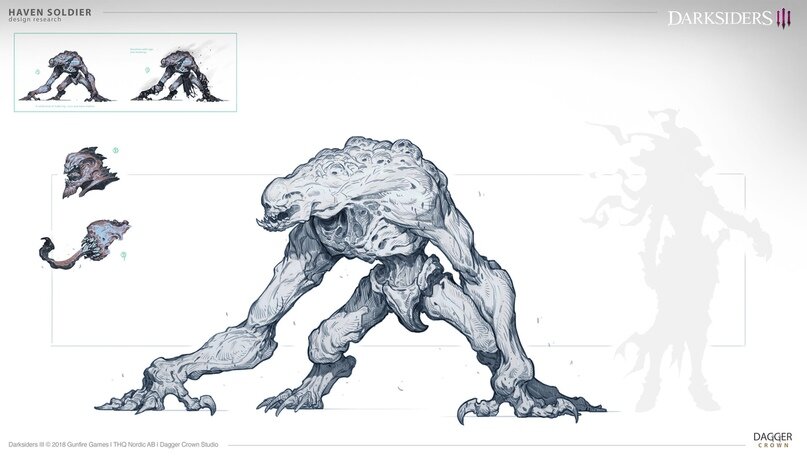      Вот  великолепный пример концепт арта с проекта Darksiders 3, автор  Константин Вавилов. Другие его работы вы можете увидеть здесь: https://www.artstation.com/artwork/GXebJa 