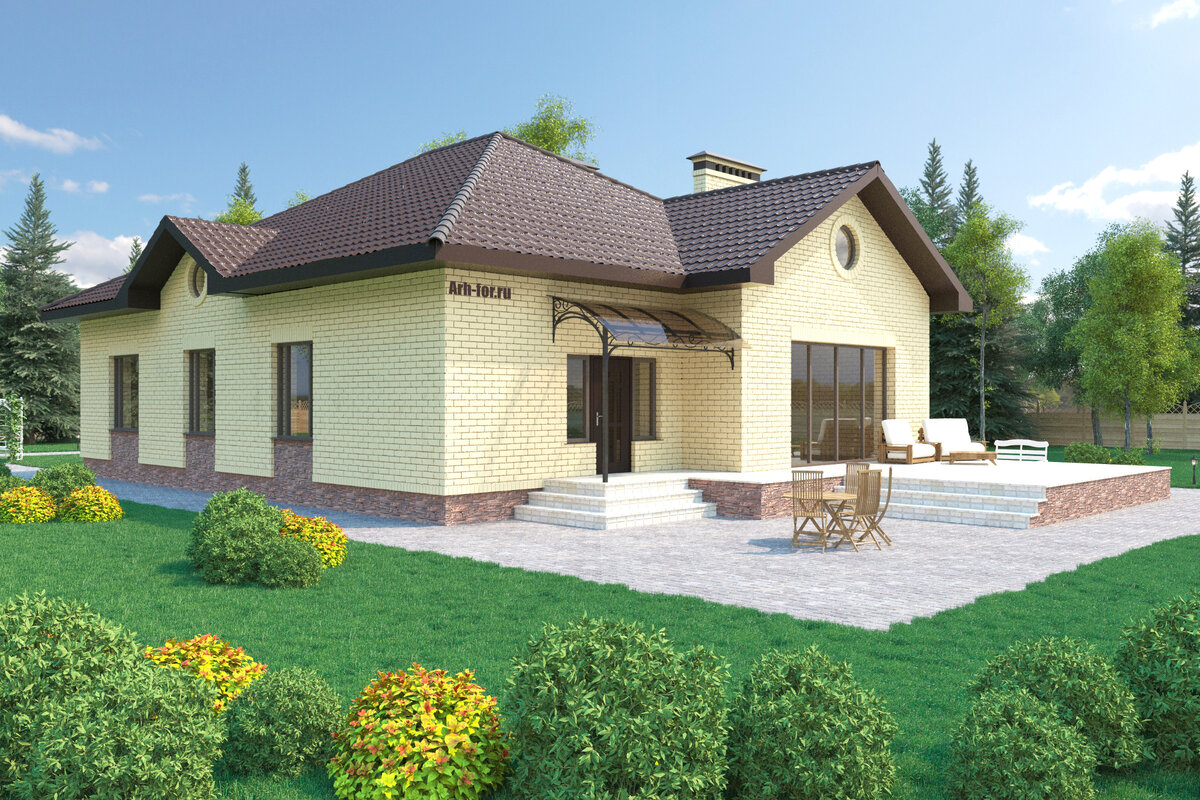 Многоскатная кровля с двумя фронтонами