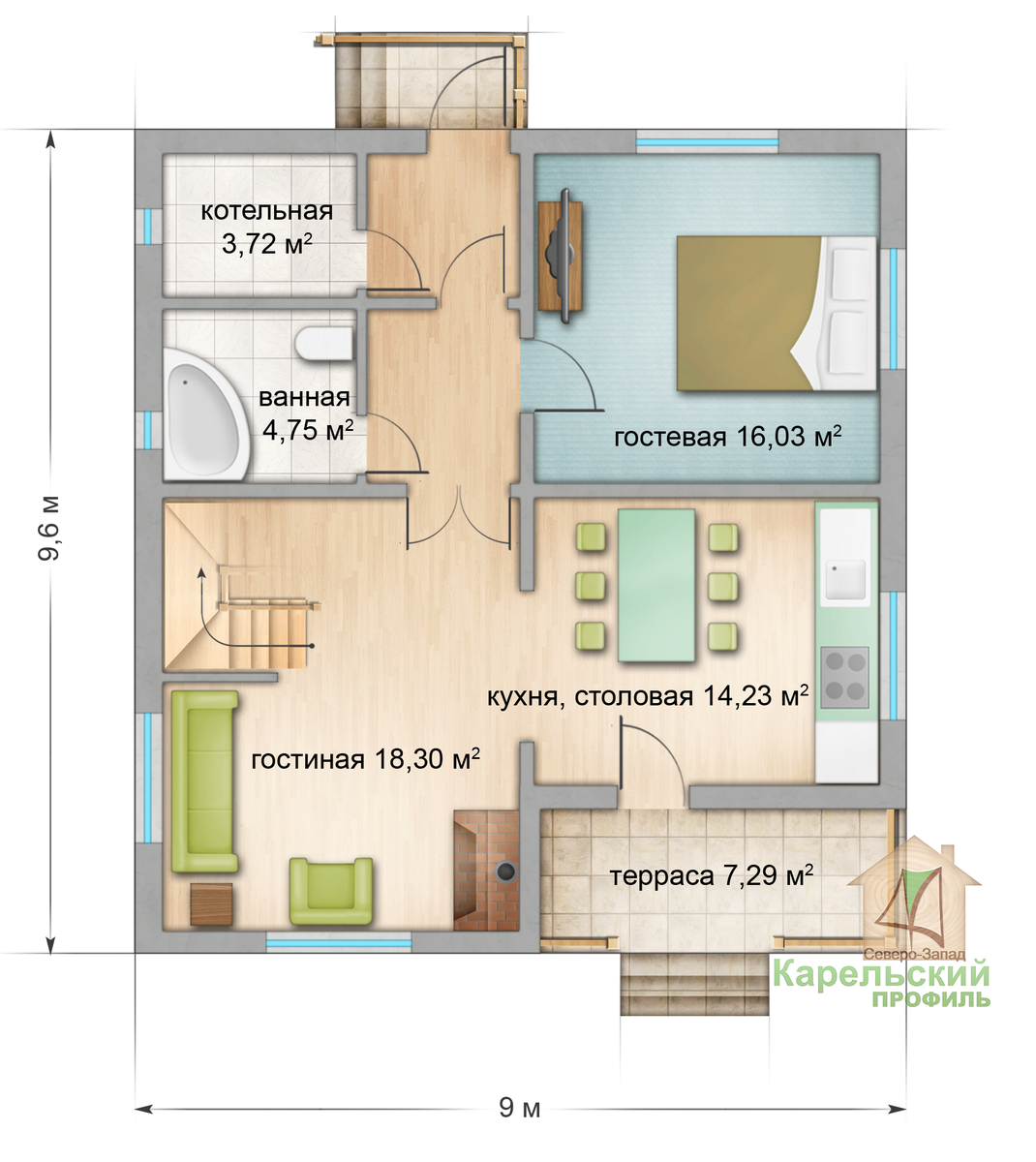 1 этаж дома "Ладва"