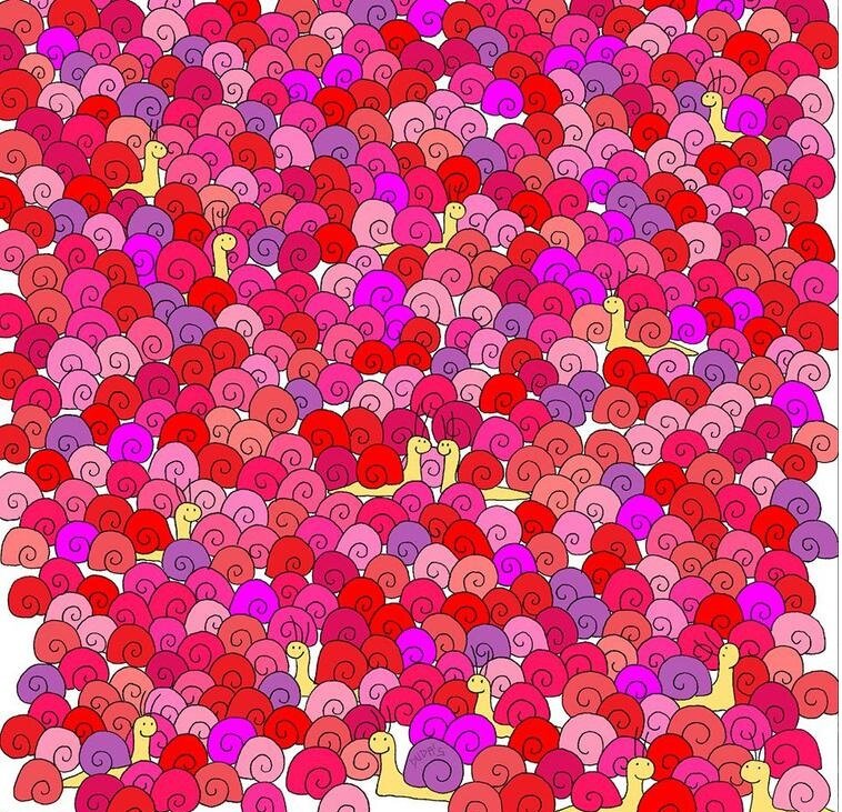 Тесты на внимательность: найти сердце. Картинка из интернета