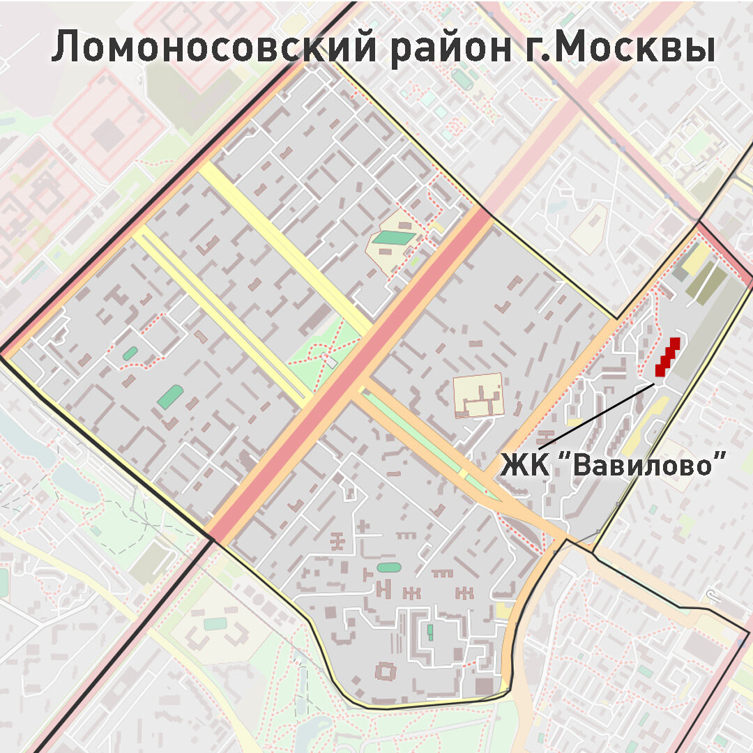 Карта ломоносовского района москвы