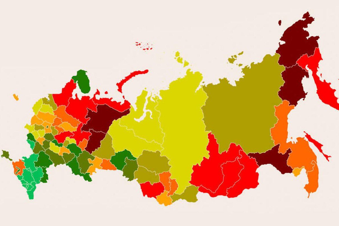 Карта iq регионов россии