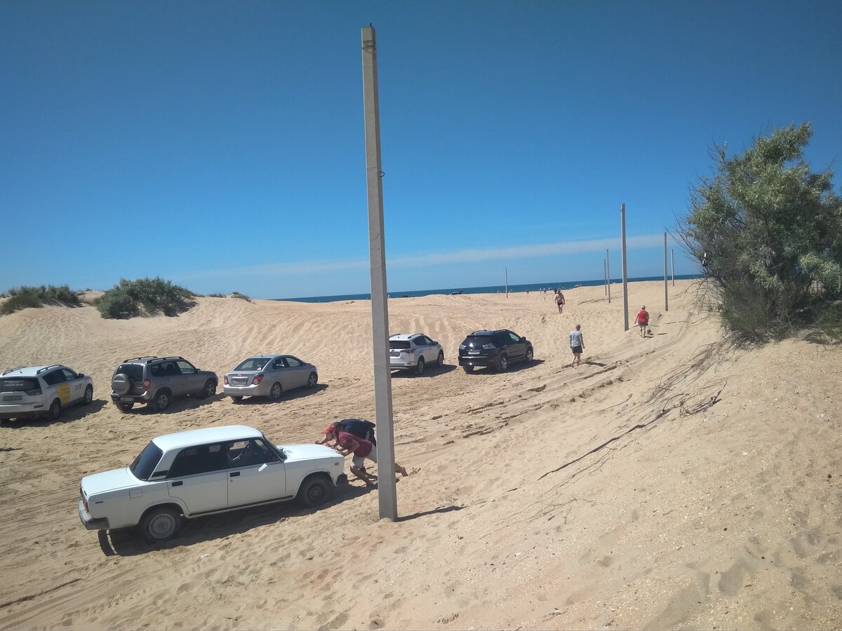 стоянка на пляже