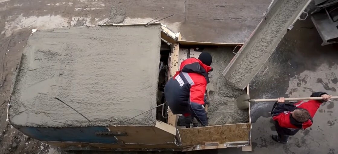 заливка бетоном