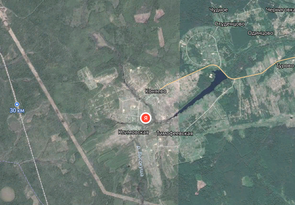 На карте видно, что нет сельхоз полей.