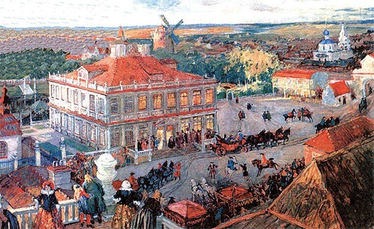 А.Н. Бенуа. В Немецкой слободе, картина 1911 г. (здесь и далее фото из открытых источников)