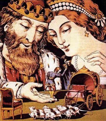 Самая первая иллюстрация истории про Мальчика- с- пальчика