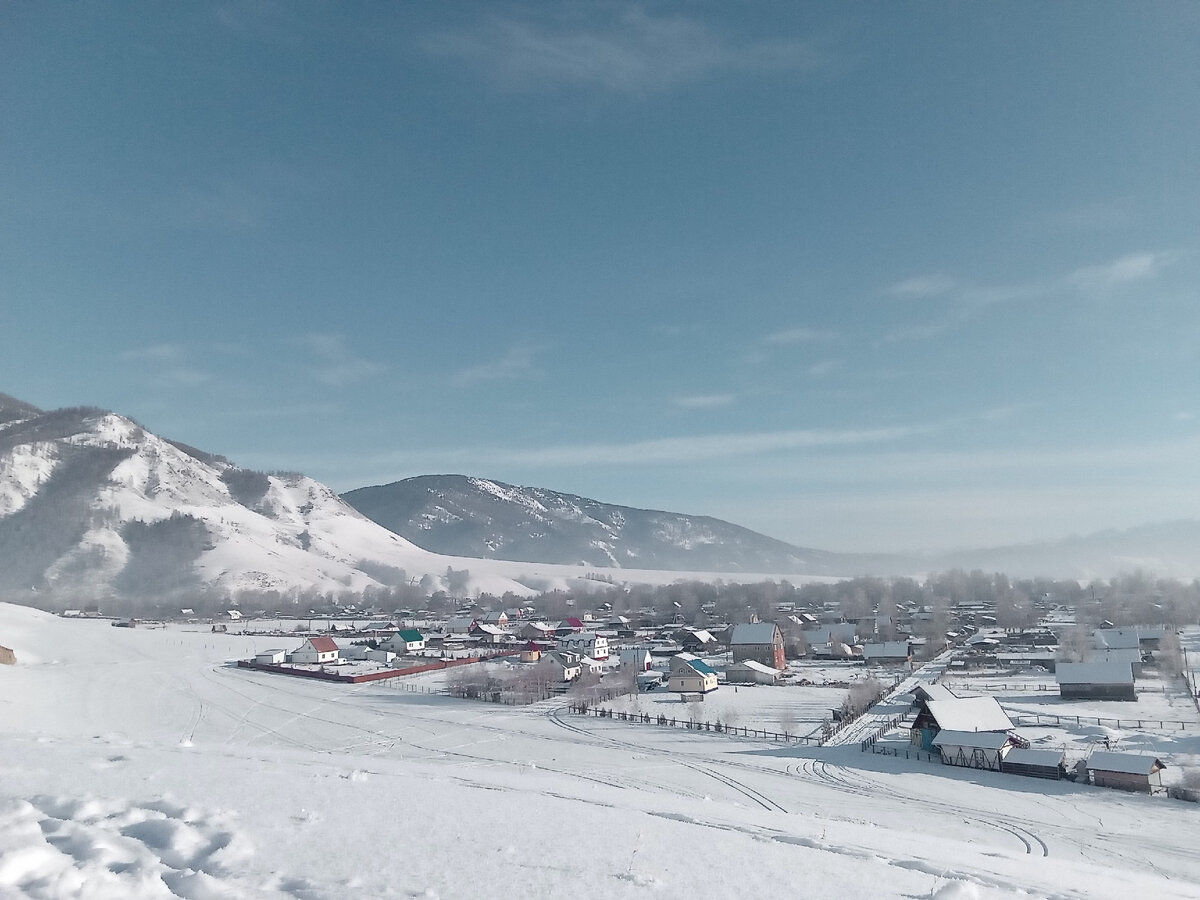 Вид с горы. Село Чендек 