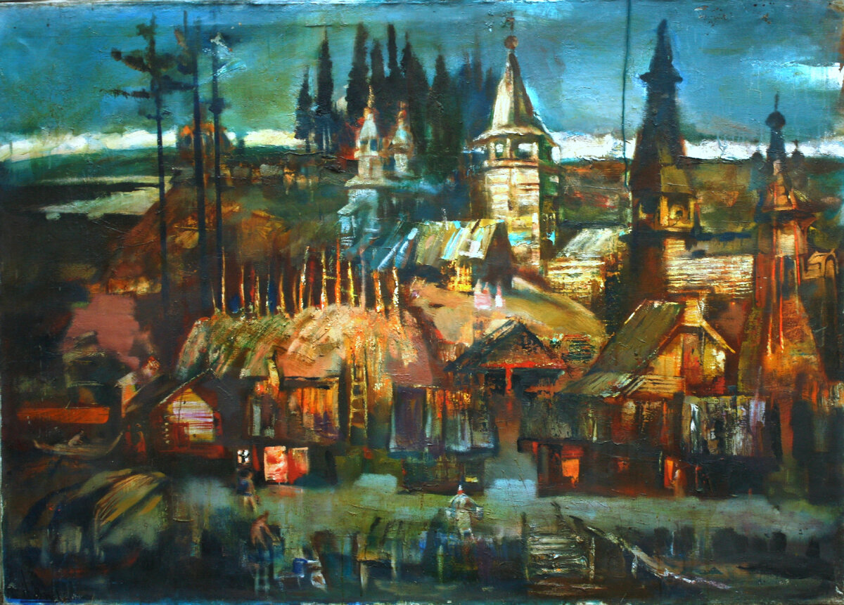 Картина Анатолия Власова "Китежская слобода"