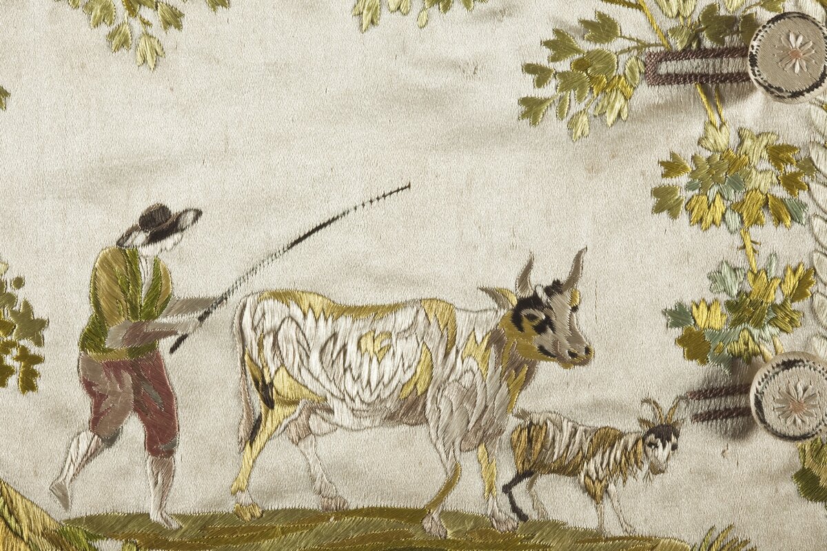 Мужской жилет, Франция, ок. 1785. (с) Из коллекции Лос-Анджелесского окружного музея искусств. Детали.