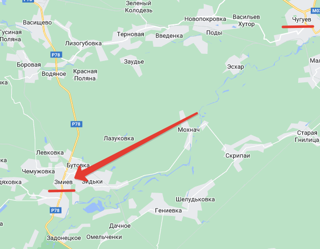 Старт 6-й армии между Змиевом и Чугуевом. рисунок Автора