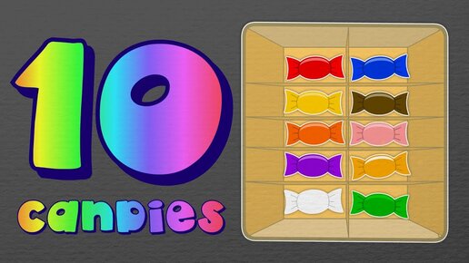 10 Candies | Learn Numbers | Learn Colors | Pingi & Kroki Lessons & Karaoke