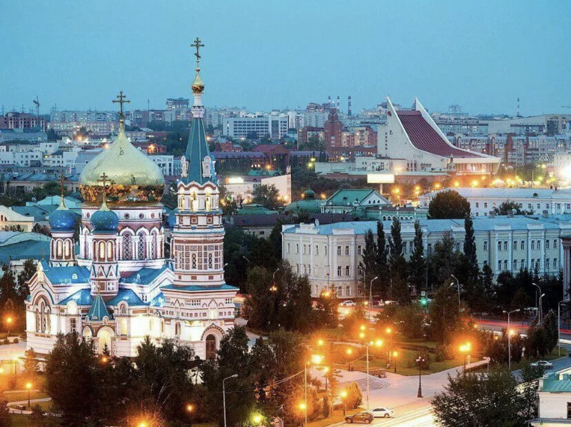 центр города с высоты птичьего полета 