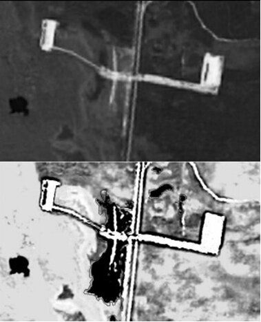 Рисунок 1. Фрагмент космического снимка в программном комплексе ScanEx Image Processor.