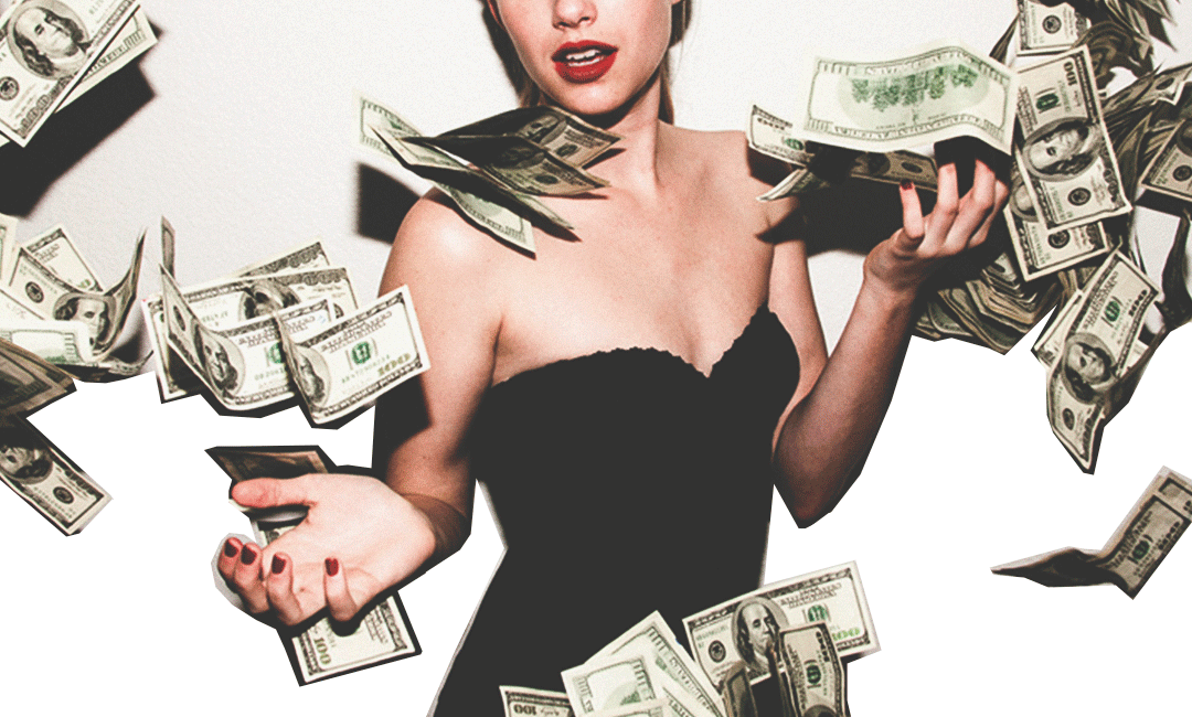 Бесконечные деньги дам. Девушка с долларами. Женщина с деньгами. Успешная женщина с деньгами. Фотосессия с деньгами.