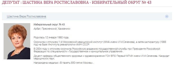 Скриншот с сайта Мосгордумы.  