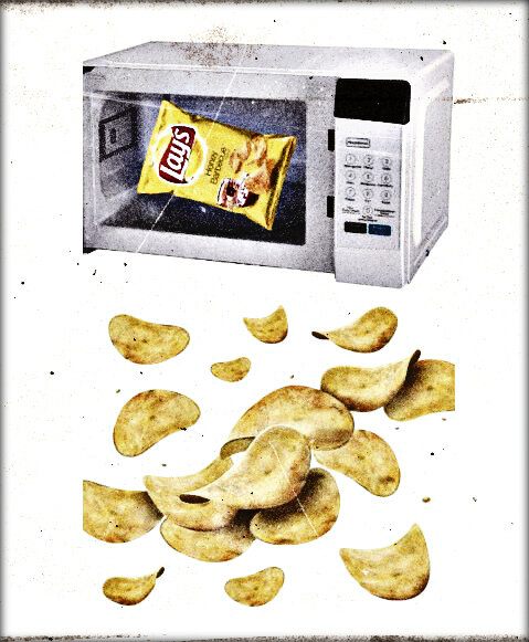 Картофельные чипсы в микроволновке